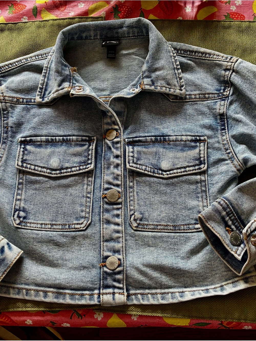 art class Light Blue Denim Jean Jacket for Kids